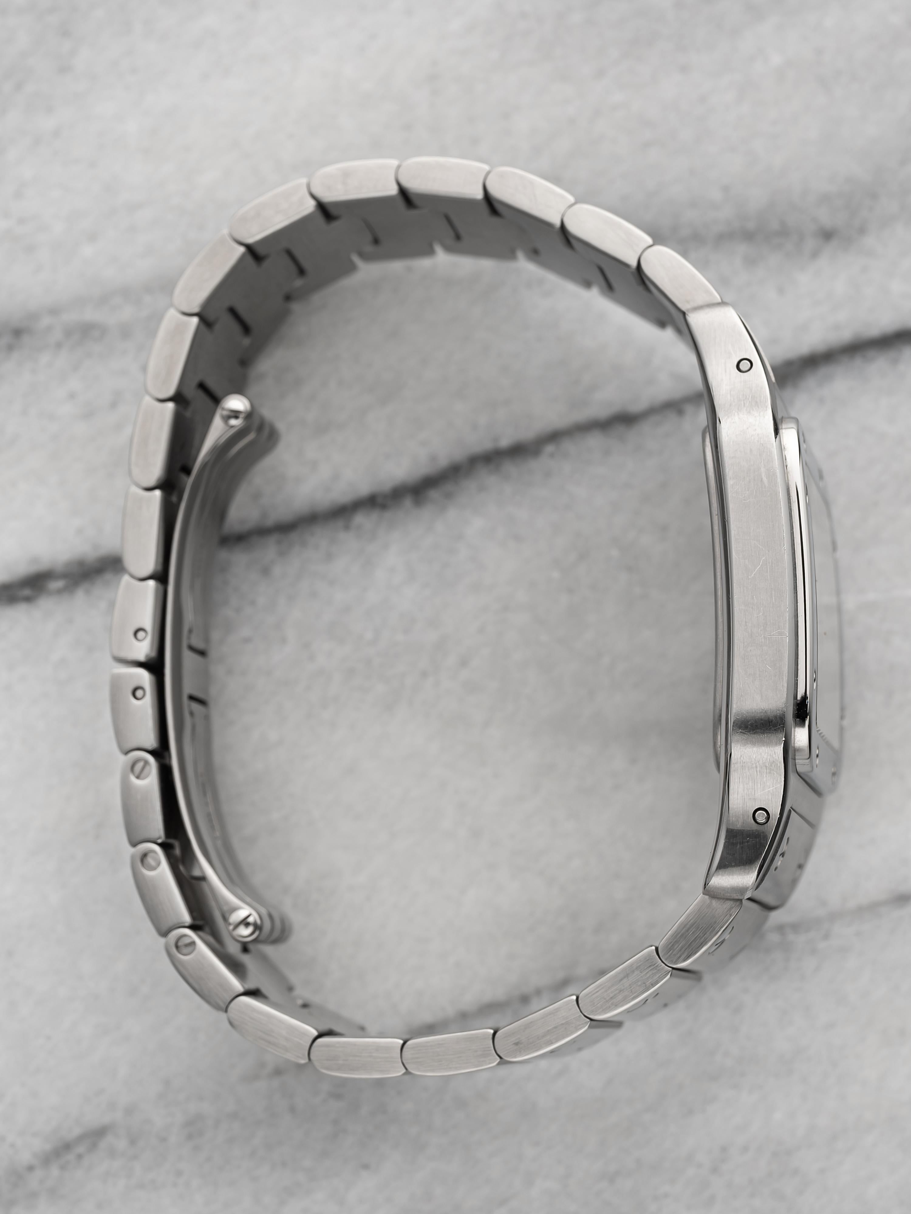 Vintage Cartier Santos Galbee Ref 1564 80s Quartz Roman Numeral Dial 29x41mm Cas en venta 1