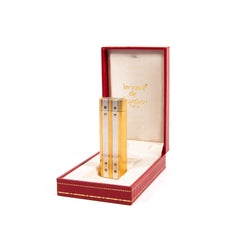 Accendino d'epoca Cartier Santos placcato oro in scatola anni '80