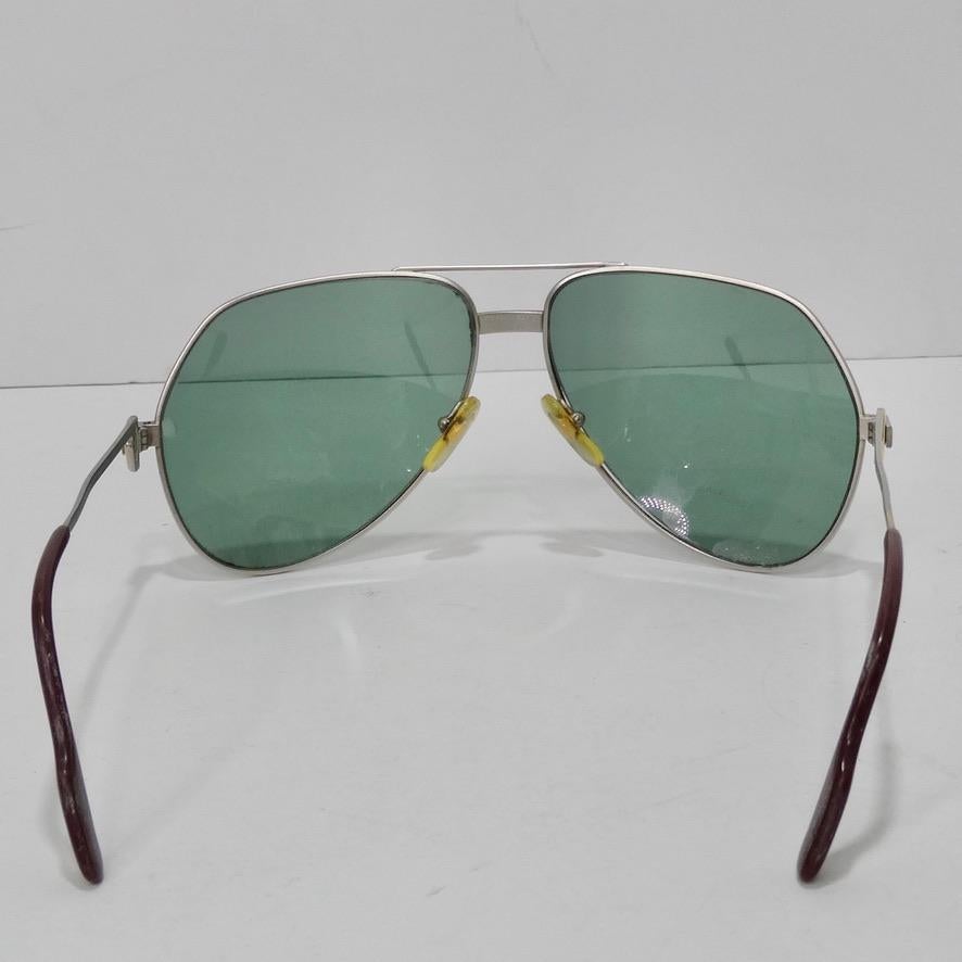 Vintage Cartier Santos Screws Titanium Romance Sunglasses circa 1980s For Sale 4
