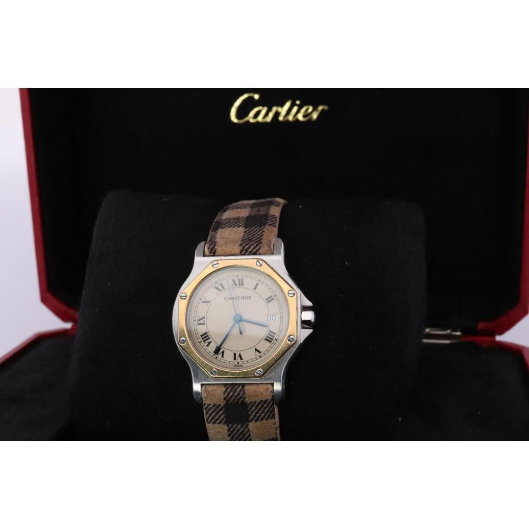 Montre Vintage Cartier Santos. Santos De Cartier Octo 187902 Sterling et 18k 1