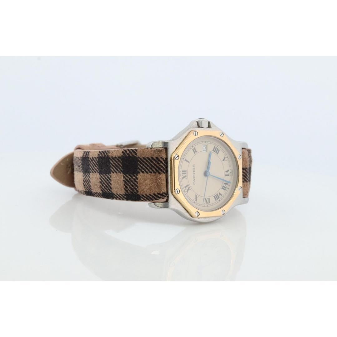 Montre Vintage Cartier Santos. Santos De Cartier Octo 187902 Sterling et 18k 2