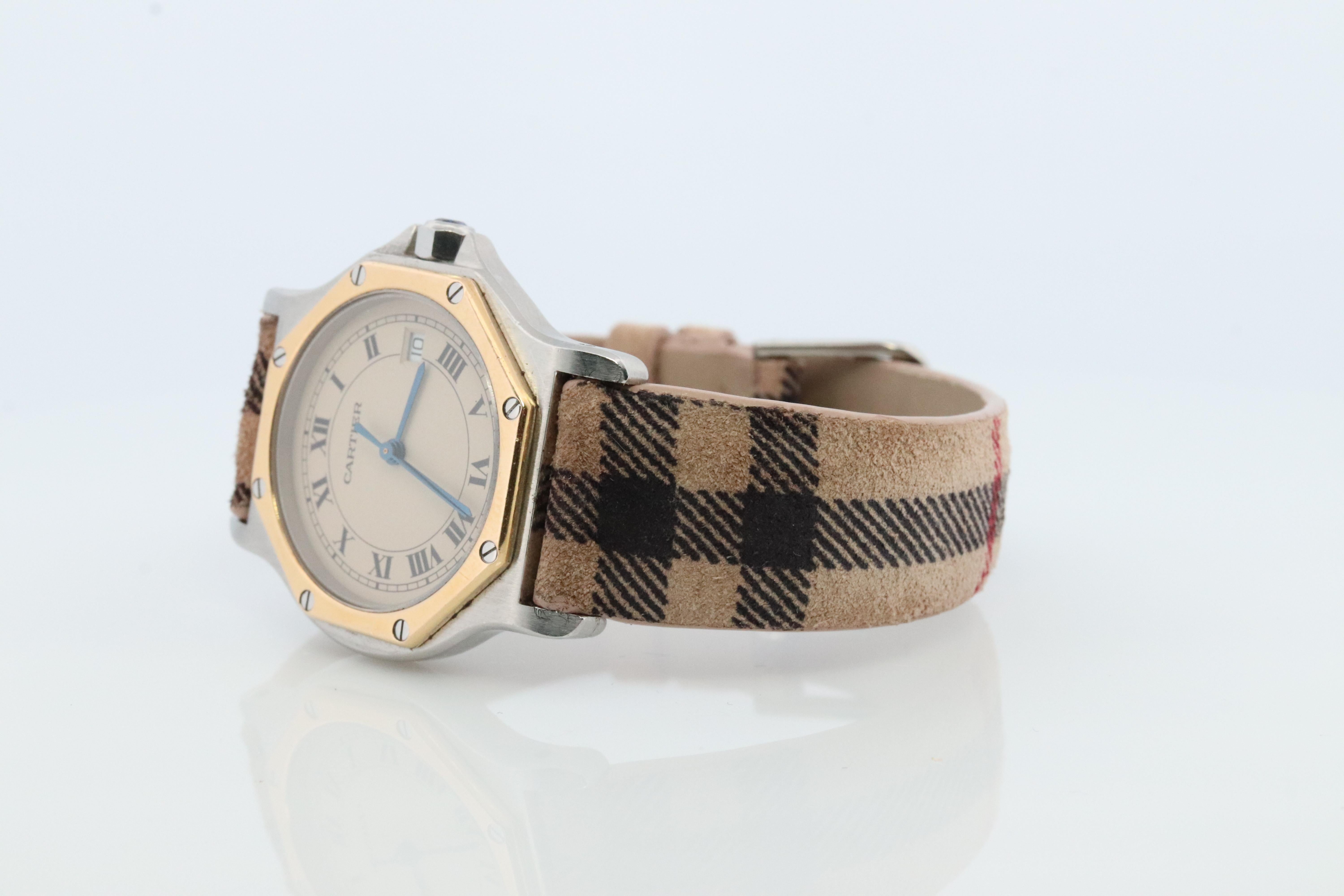 Montre Vintage Cartier Santos. Santos de Cartier Octo 187902 Sterling et 18k 2