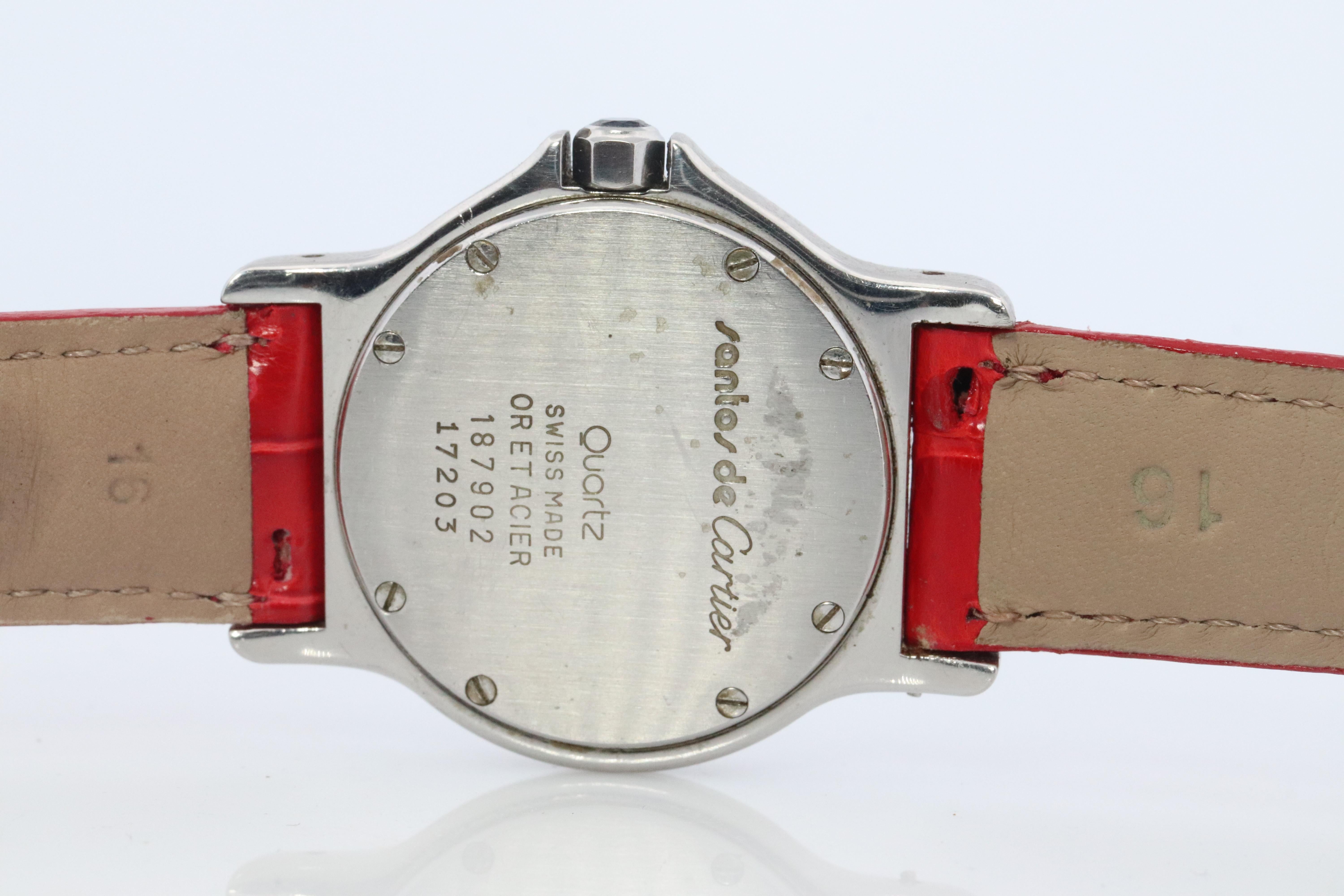 Cartier Santos-Uhr im Vintage-Stil. Santos de Cartier Octo 187902 aus Sterling und 18k 3