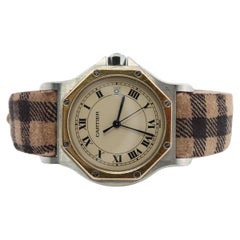 Vintage Cartier Santos Watch. Santos de Cartier Octo 187902 Sterling and 18k