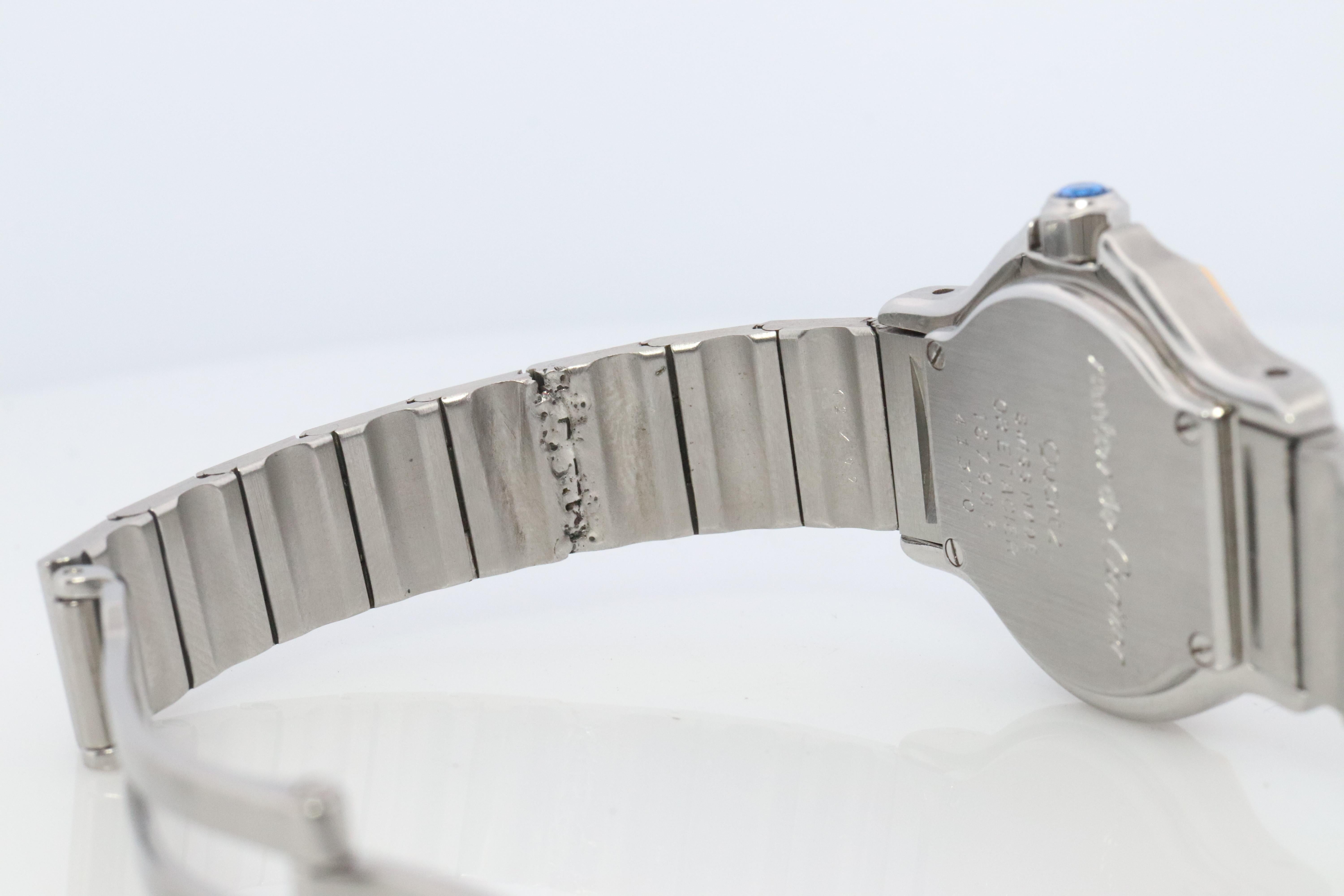 Vintage Cartier Santos Watch. Santos de Cartier Octo 187903 Sterling and 18k 6