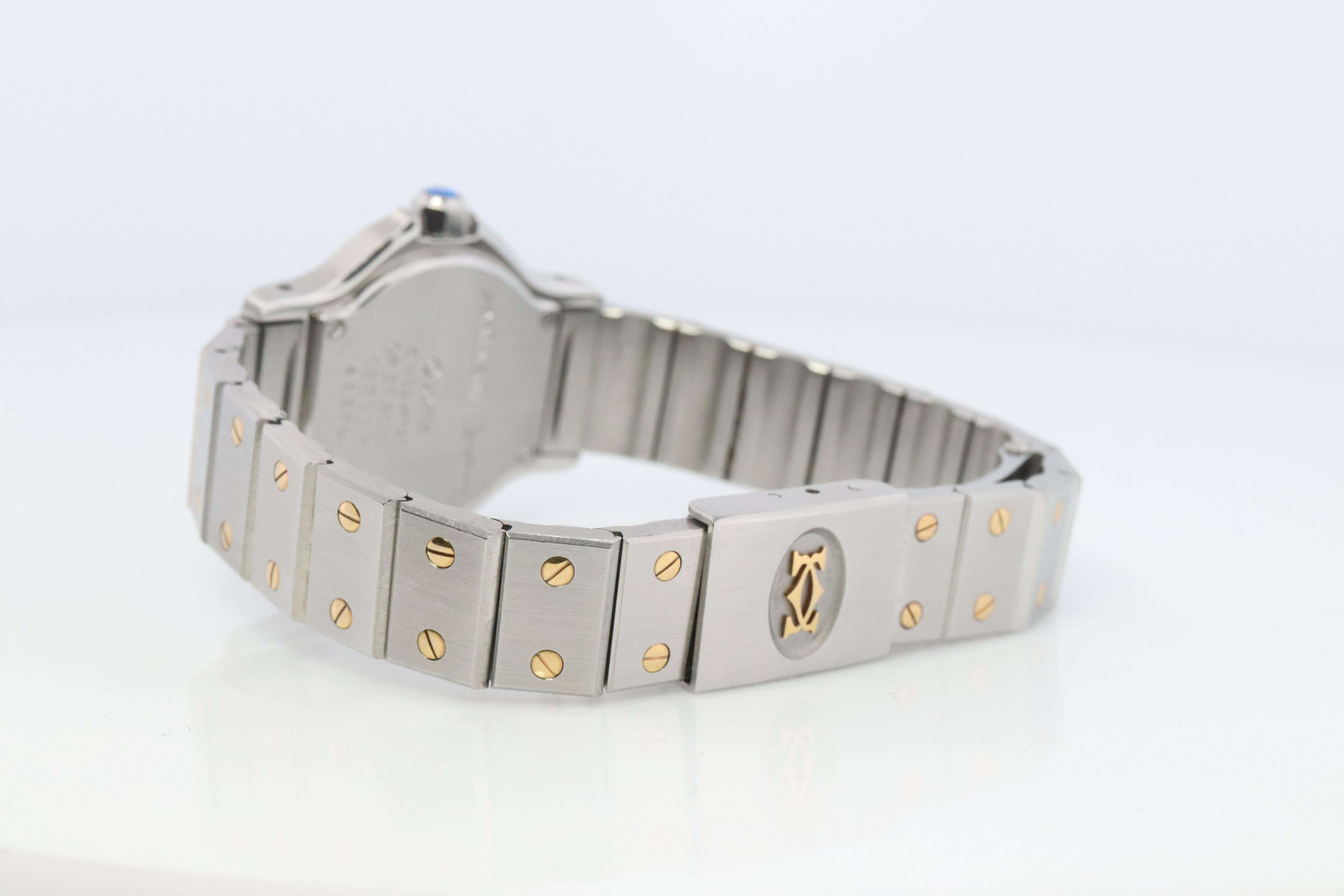 Vintage Cartier Santos Watch. Santos de Cartier Octo 187903 Sterling and 18k 1