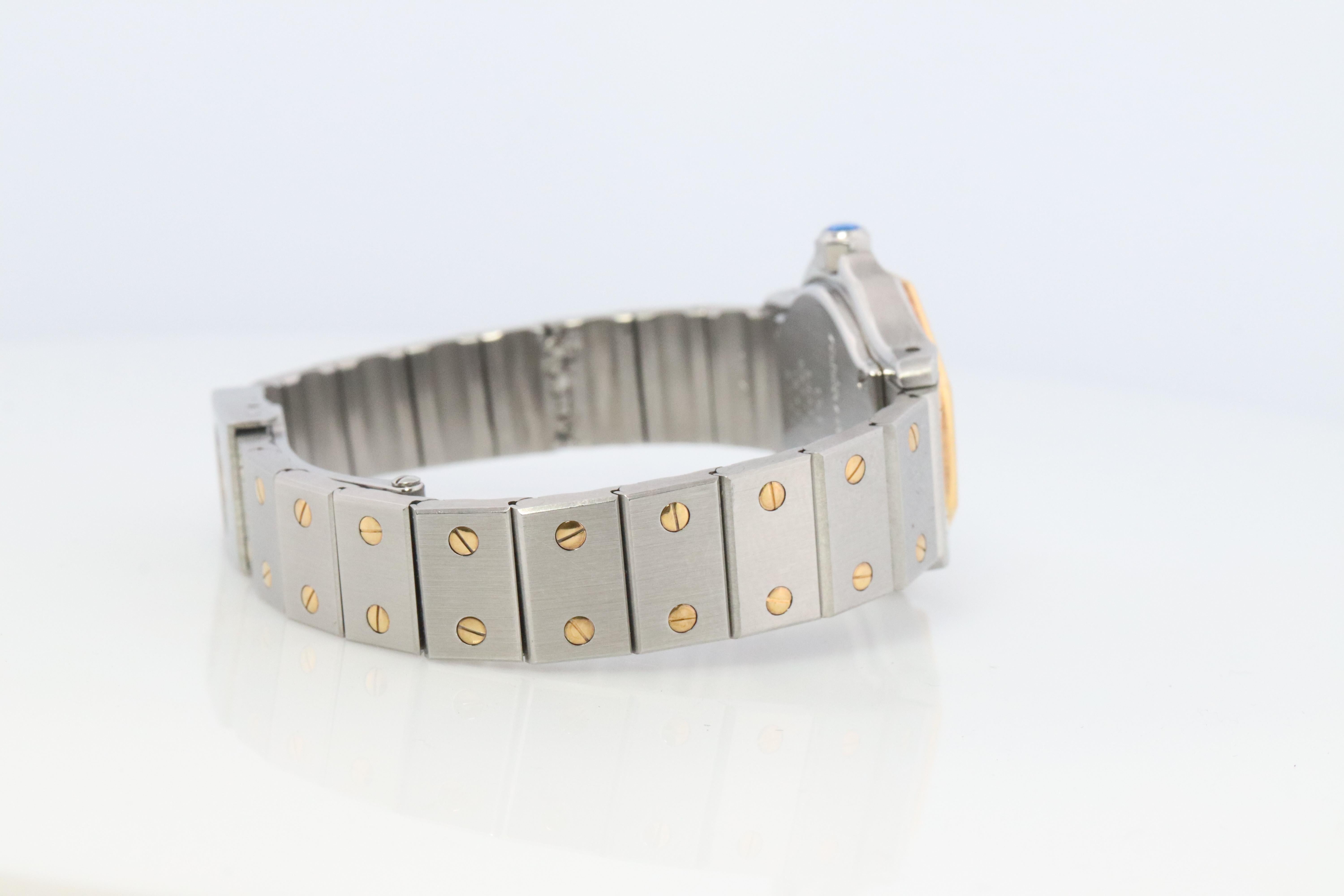 Vintage Cartier Santos Watch. Santos de Cartier Octo 187903 Sterling and 18k 3