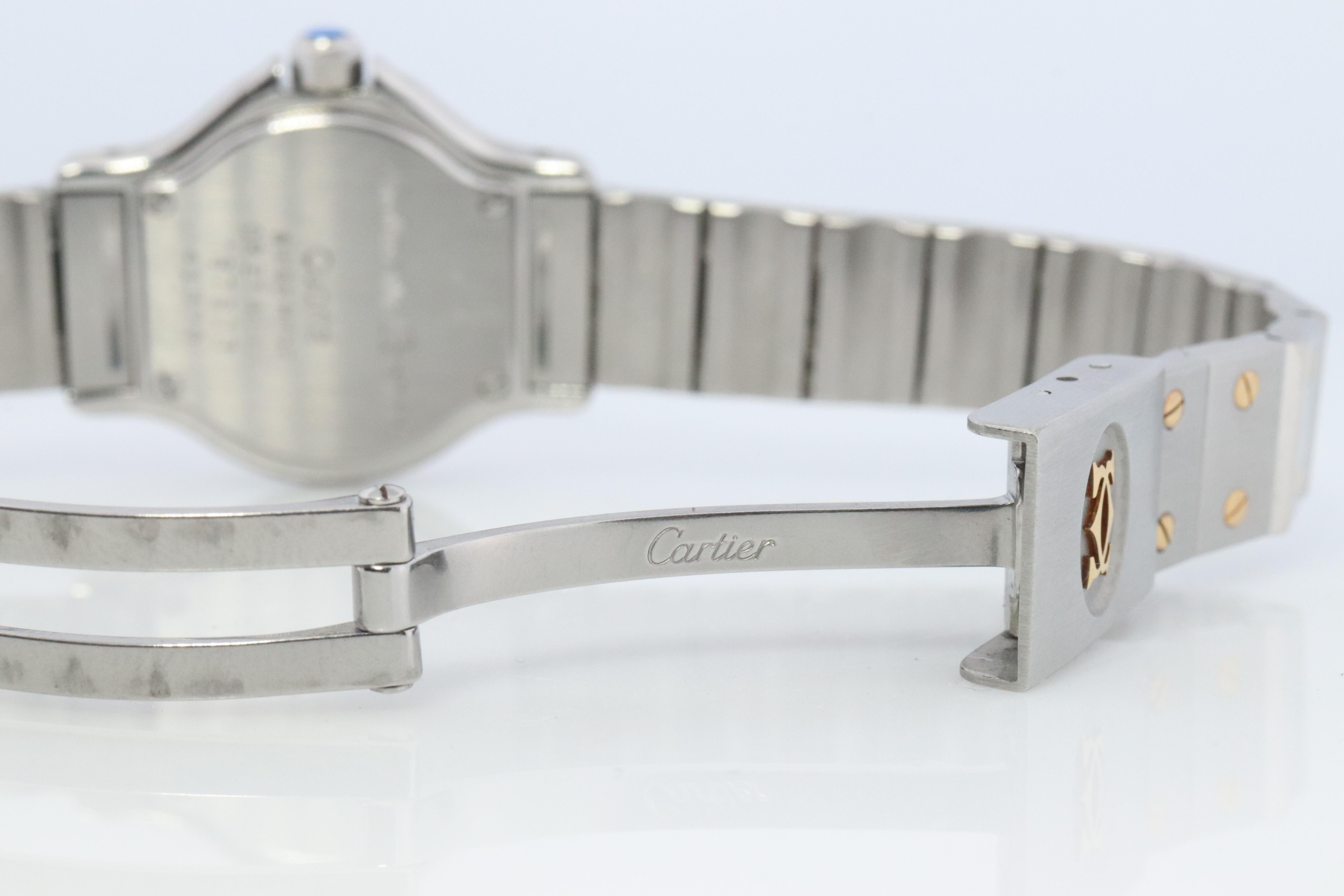 Vintage Cartier Santos Watch. Santos de Cartier Octo 187903 Sterling and 18k 4