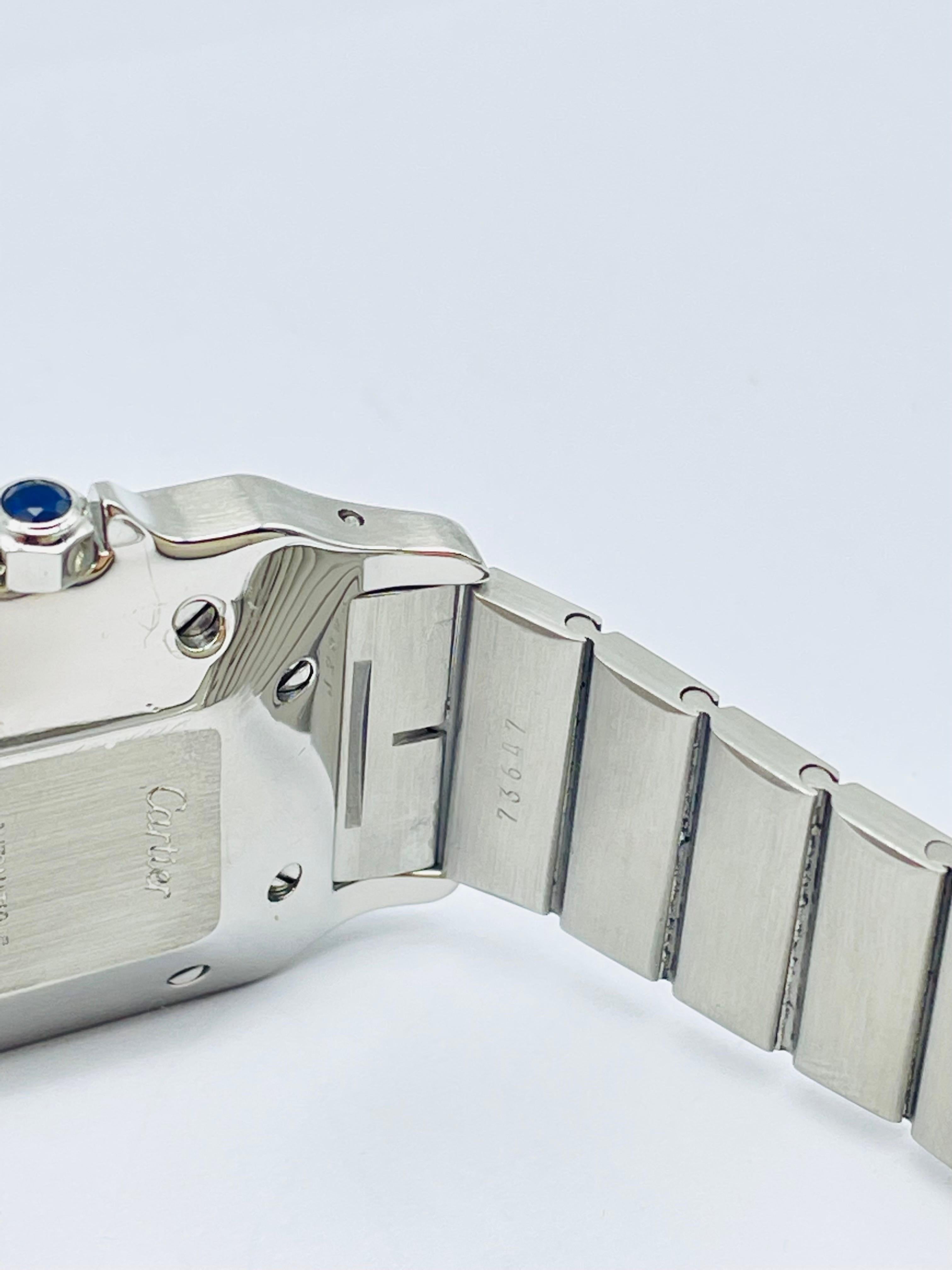 Cartier Santos-Uhr, Stahl, Vintage, Ref. 2960 im Angebot 10