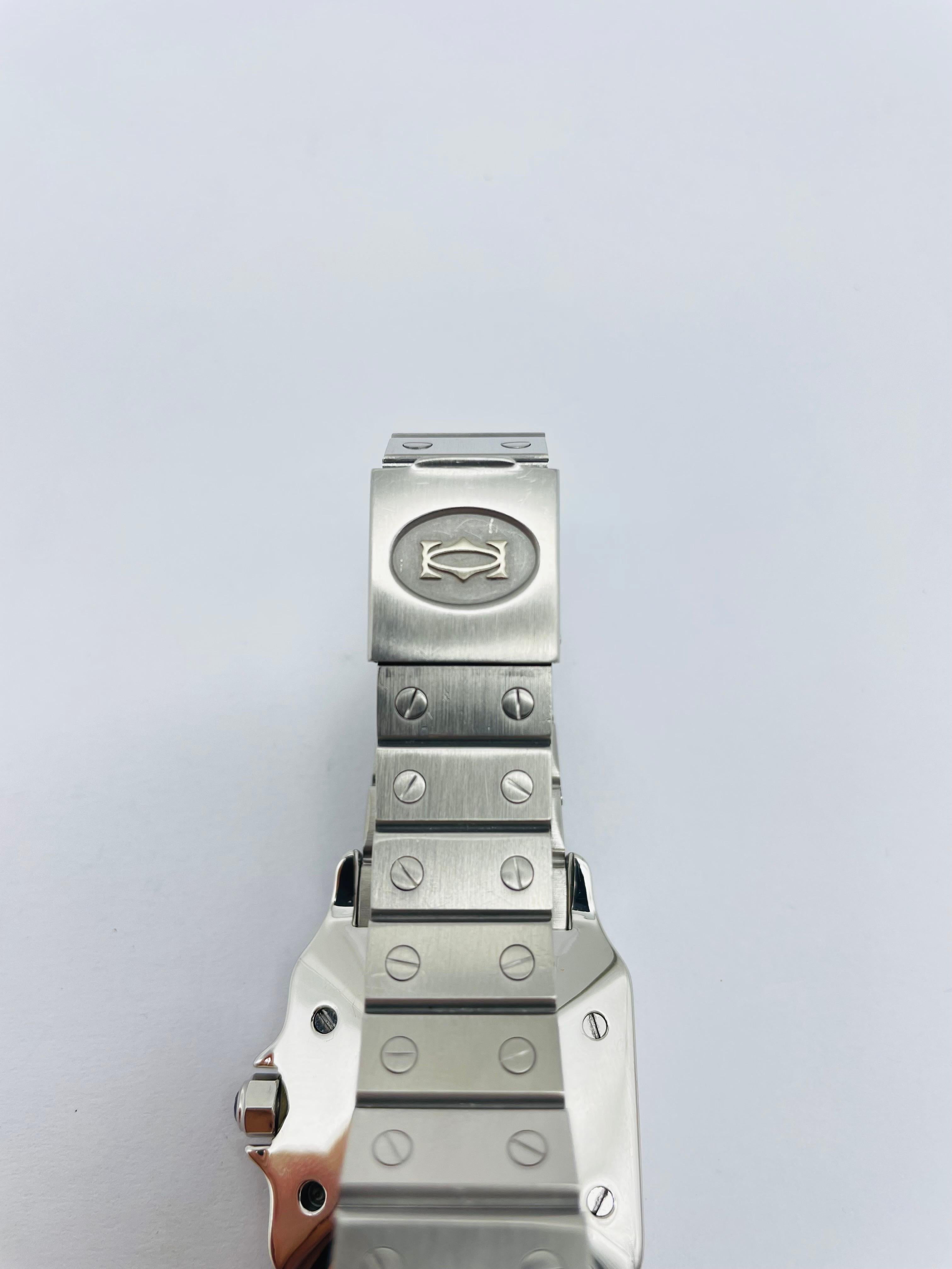 Cartier Santos-Uhr, Stahl, Vintage, Ref. 2960 für Damen oder Herren im Angebot