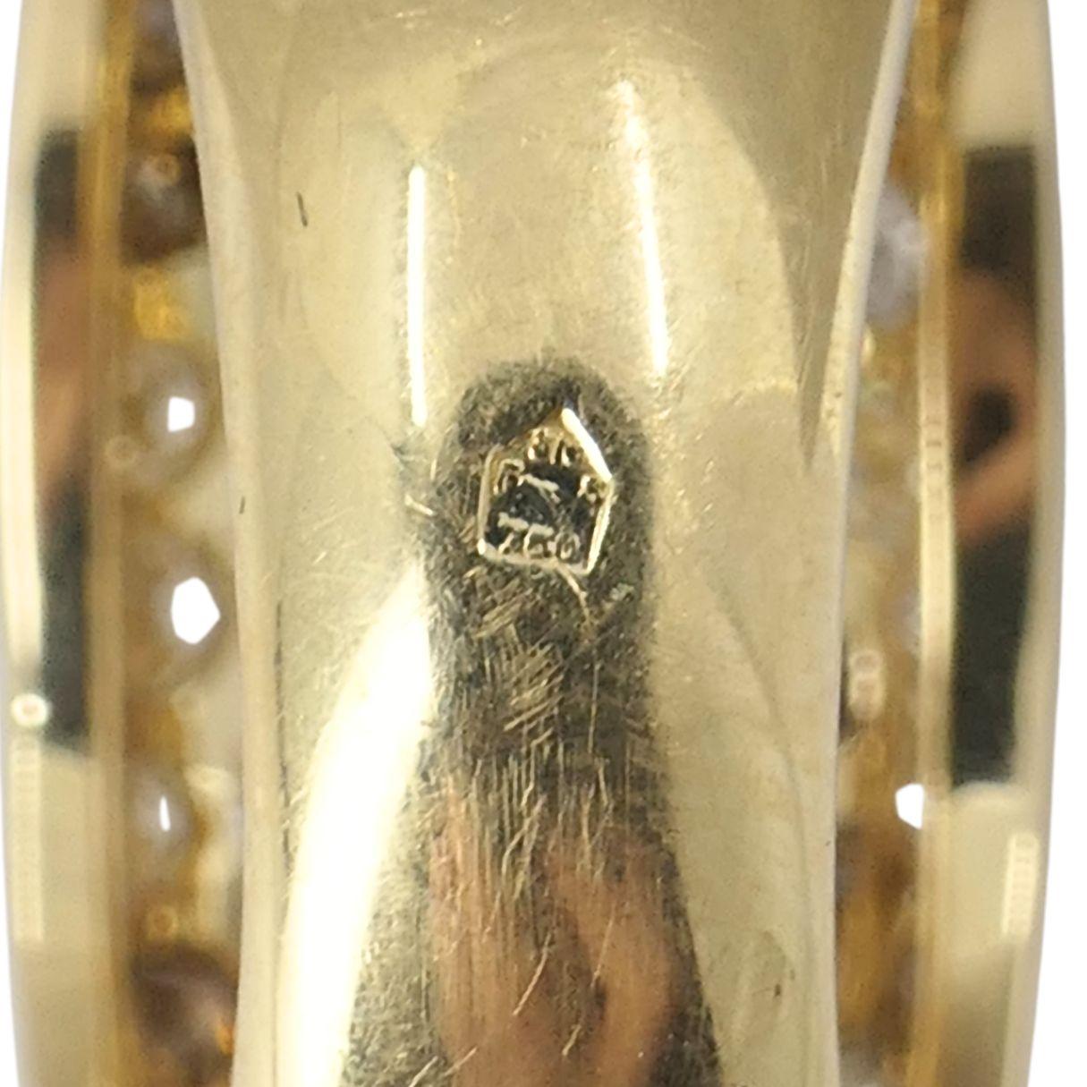 Anello Cartier Sauvage d'epoca in oro bianco marrone con pavé di diamanti a cupola in vendita 6