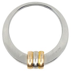 Vintage Cartier Silver 
Gold Vendome Money Bill Clip