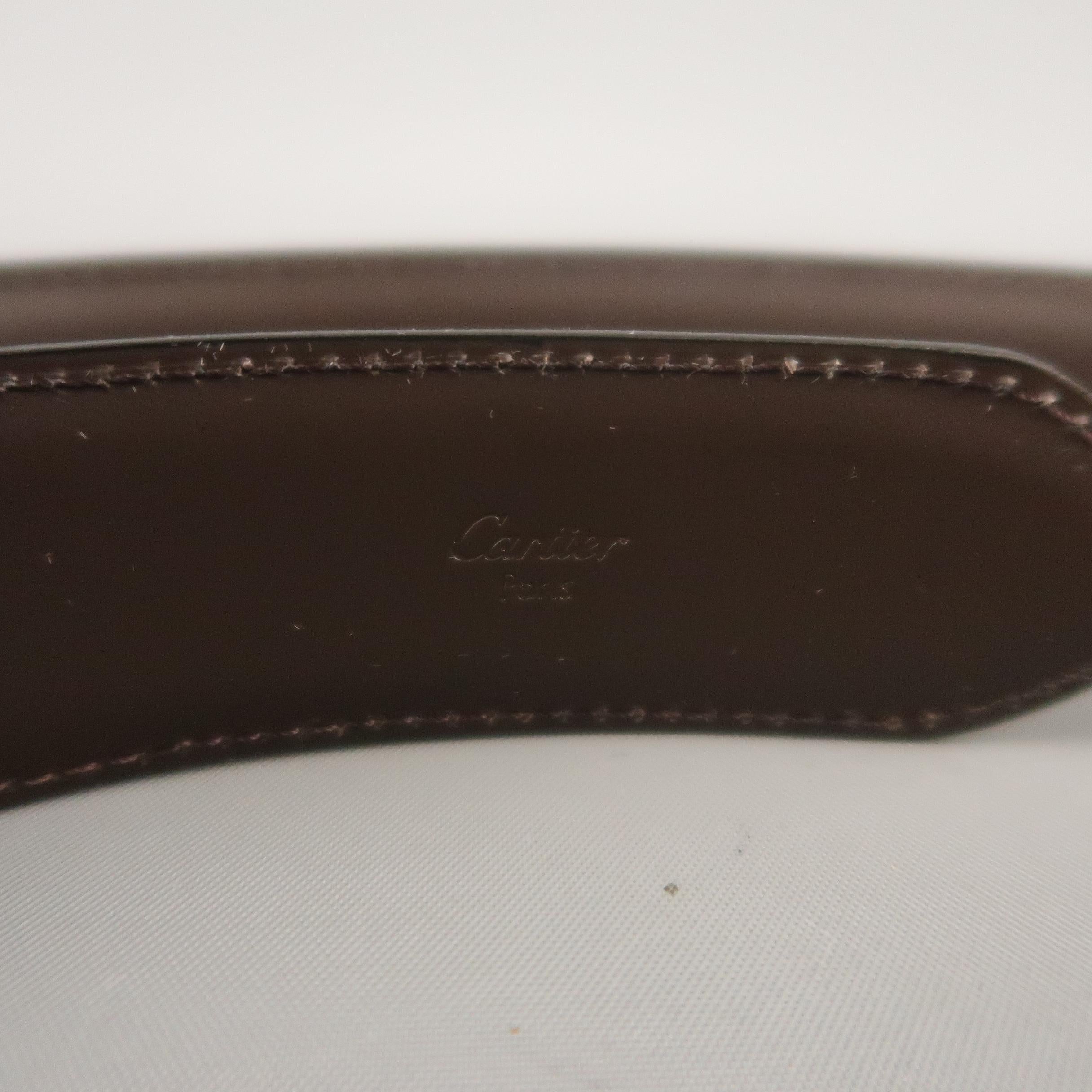 Vintage CARTIER Size 30 Black & Brown Reversible Leather Belt 1