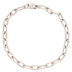 Retro Cartier Spartacus Open Link Chain Bracelet in 18k White Gold