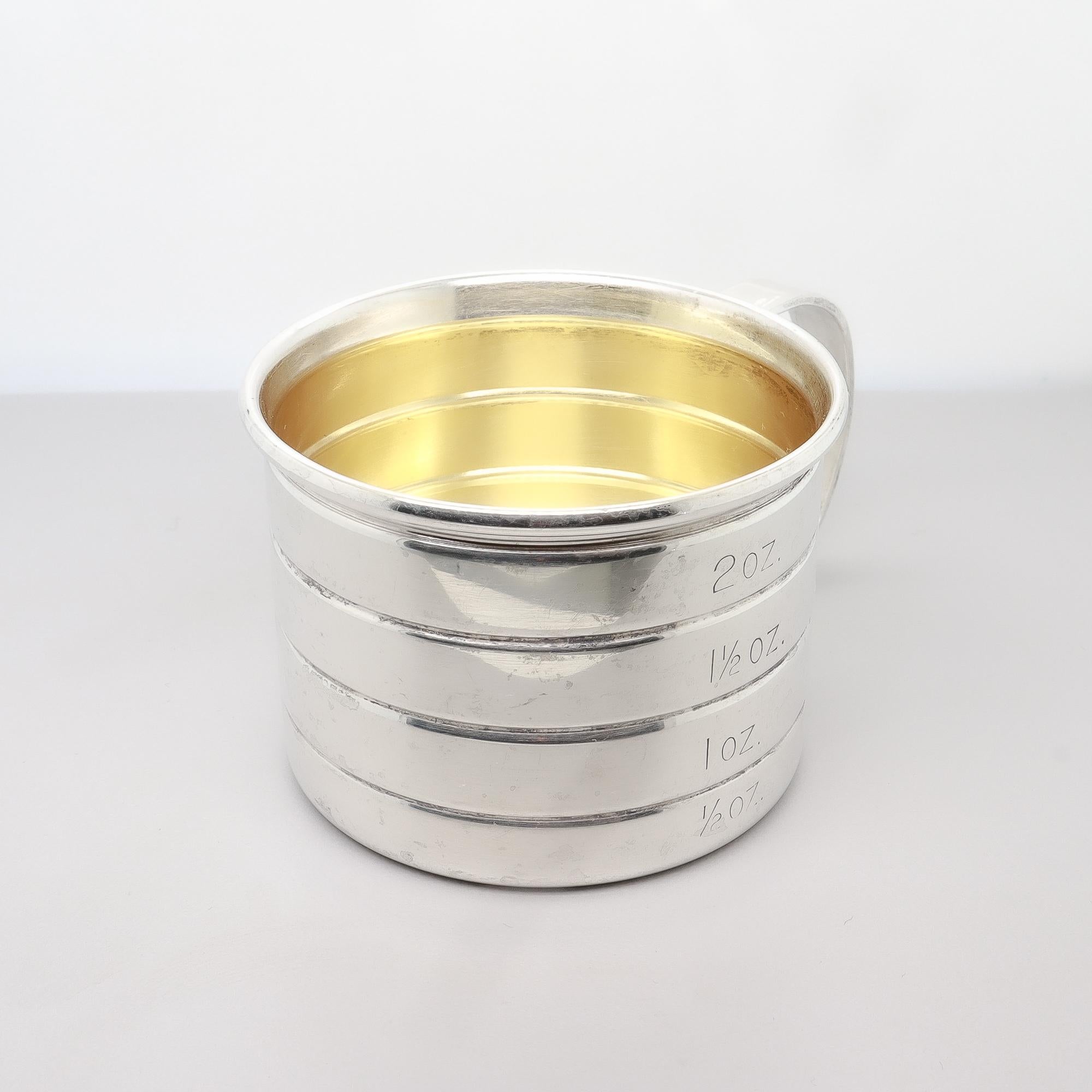 Misuratore da bar / Jigger d'epoca in argento sterling di Cartier in vendita 5