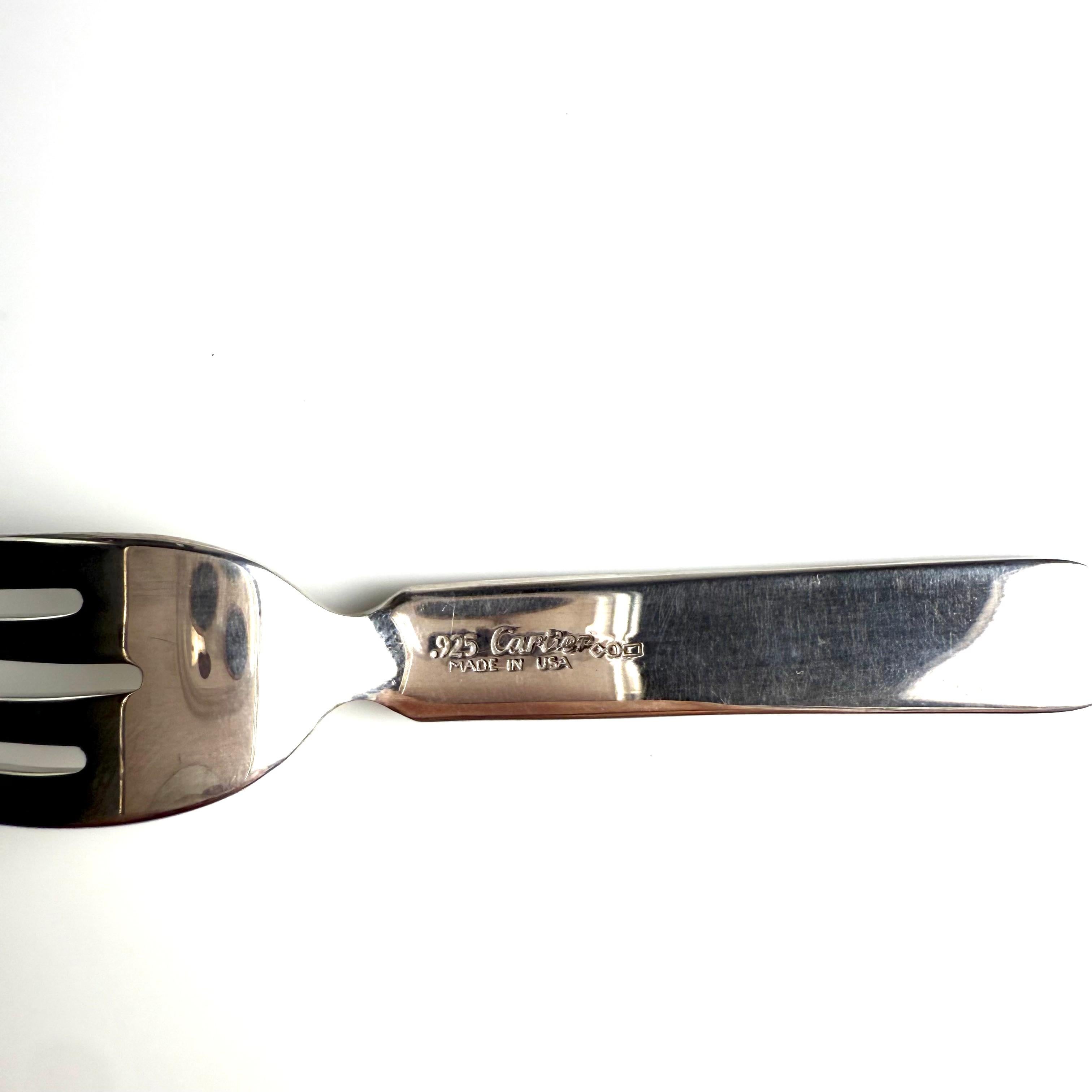 Vintage Cartier Sterling Silver Child's Fork Signed .925 Silver en vente 3