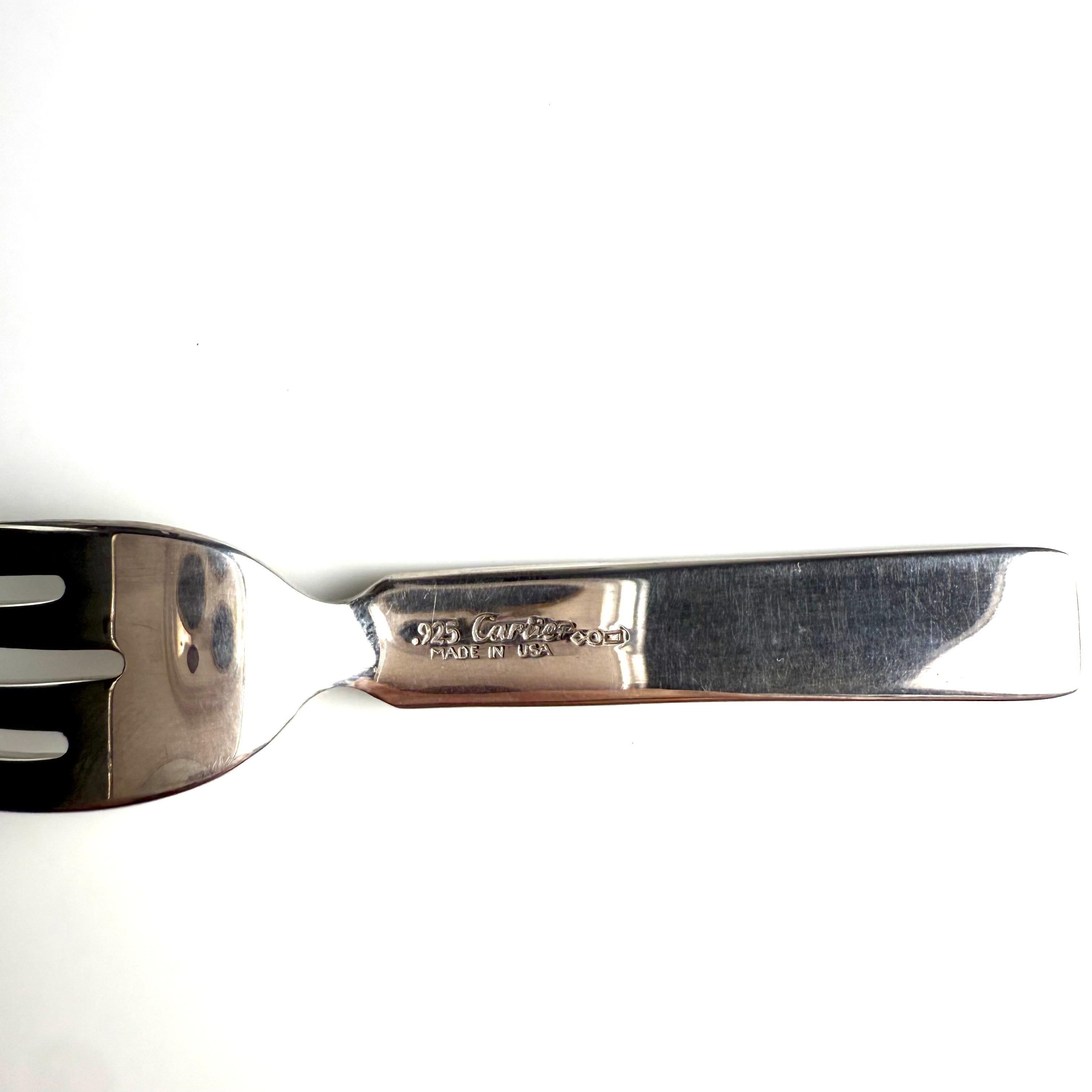 Vintage Cartier Sterling Silver Child's Fork Signed .925 Silver en vente 4