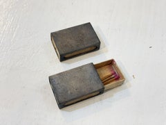 Lot de 2 étuis vintage Cartier en argent sterling pour boîtes d'allumettes, avec monogramme