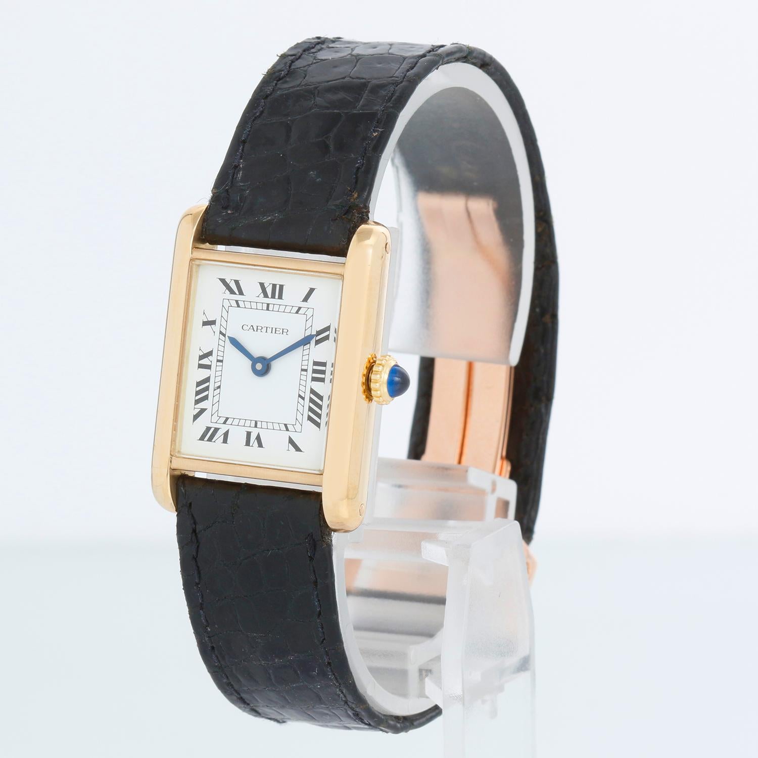 Vintage Cartier Tank 18K Gelbgold Damen  Siehe im Zustand „Hervorragend“ im Angebot in Dallas, TX