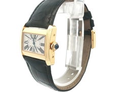 Vintage Cartier Tank Divan 18k Yellow Gold 31mm Quartz Wrist Watch Ref. 2601