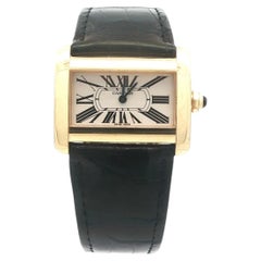 Vintage Cartier Tank Divan 18k Yellow Gold 31mm Quartz Wrist Watch Ref. 2601