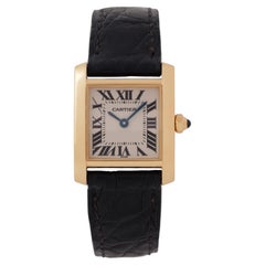 Vintage Cartier Tank Français Model 1820 18 Karat Yellow Gold Quartz Watch