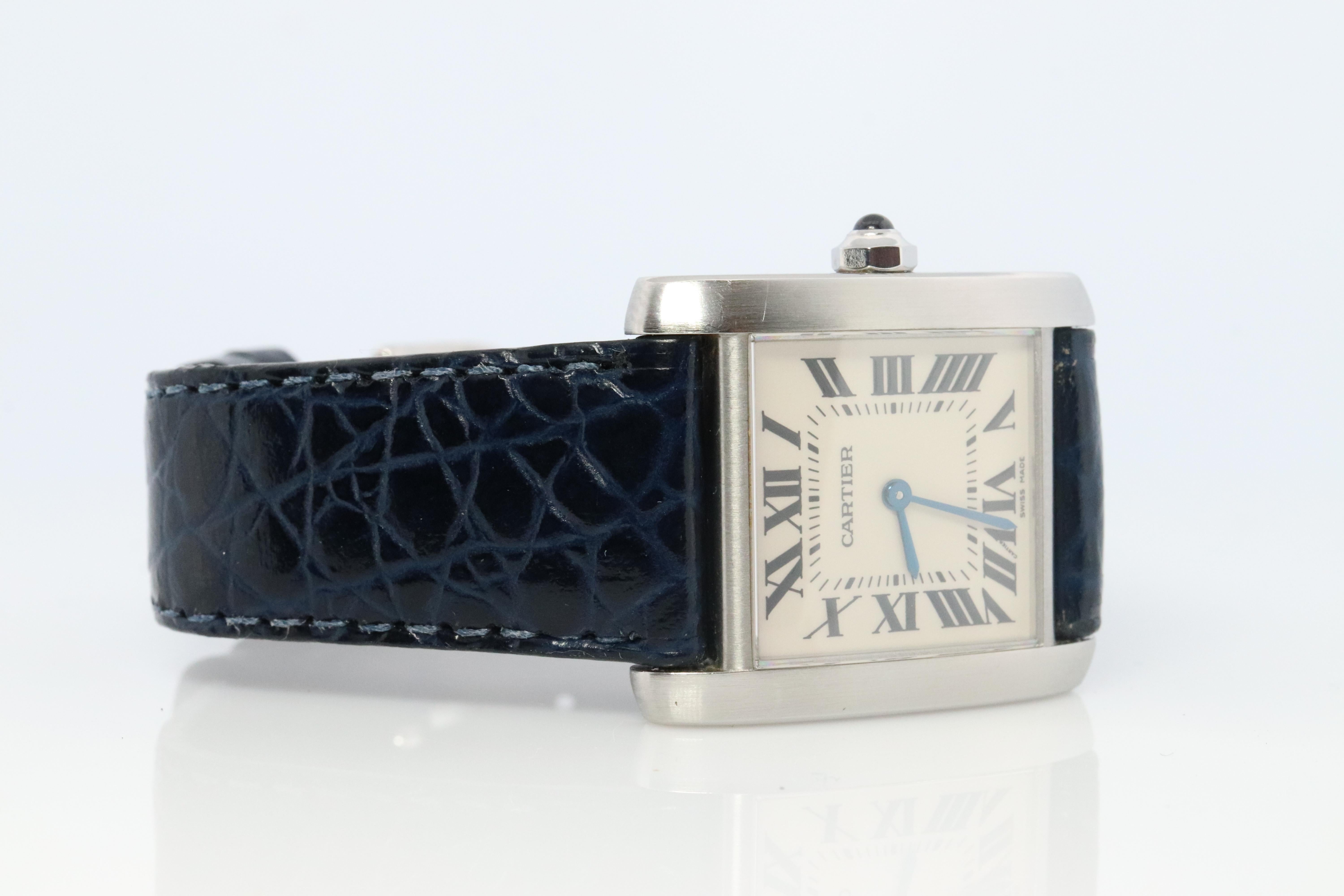 Reloj Cartier Tank Francaise Vintage. Reloj de cuarzo de acero inoxidable Cartier 2301 Moderno en venta