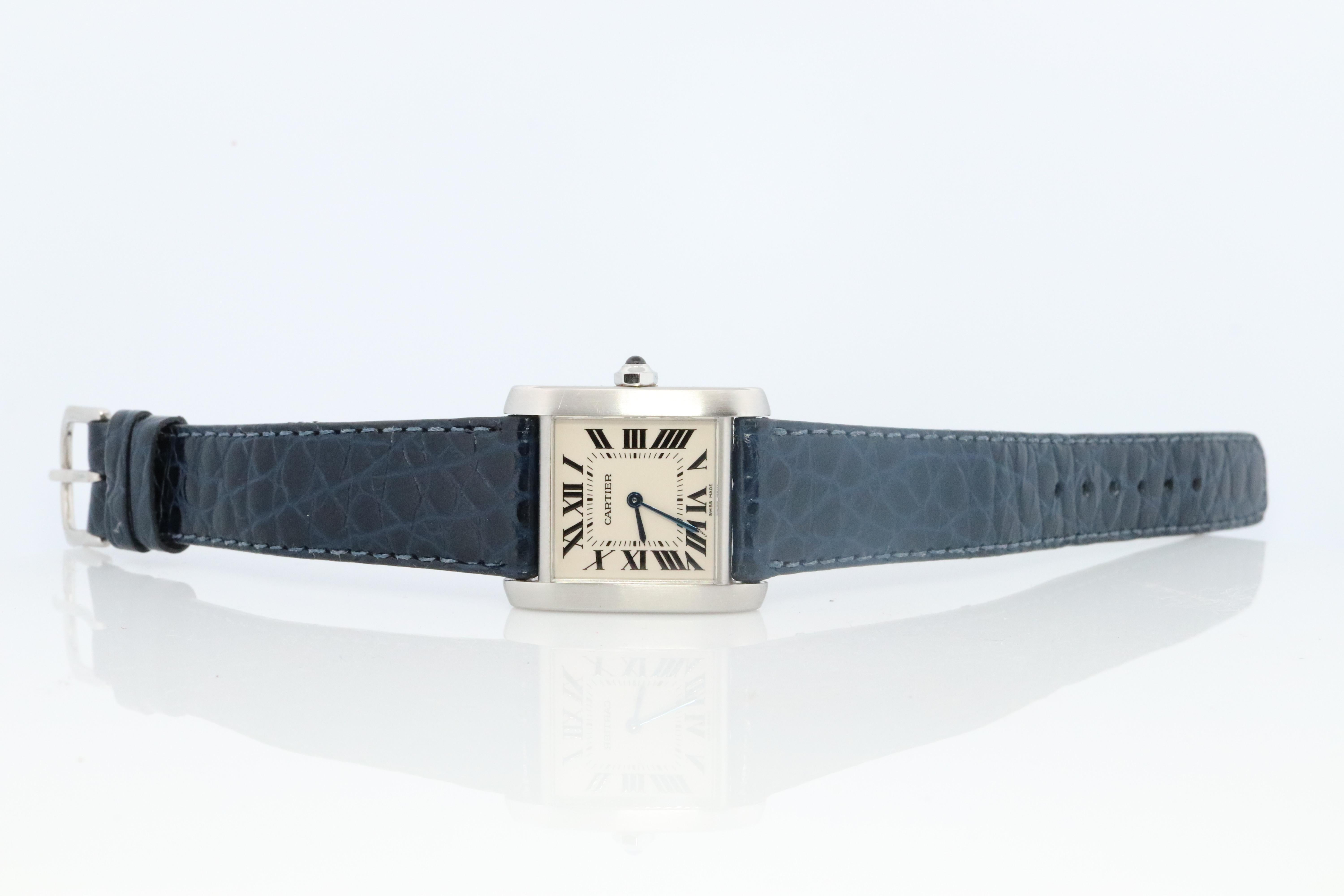 Reloj Cartier Tank Francaise Vintage. Reloj de cuarzo de acero inoxidable Cartier 2301 Cabujón en venta