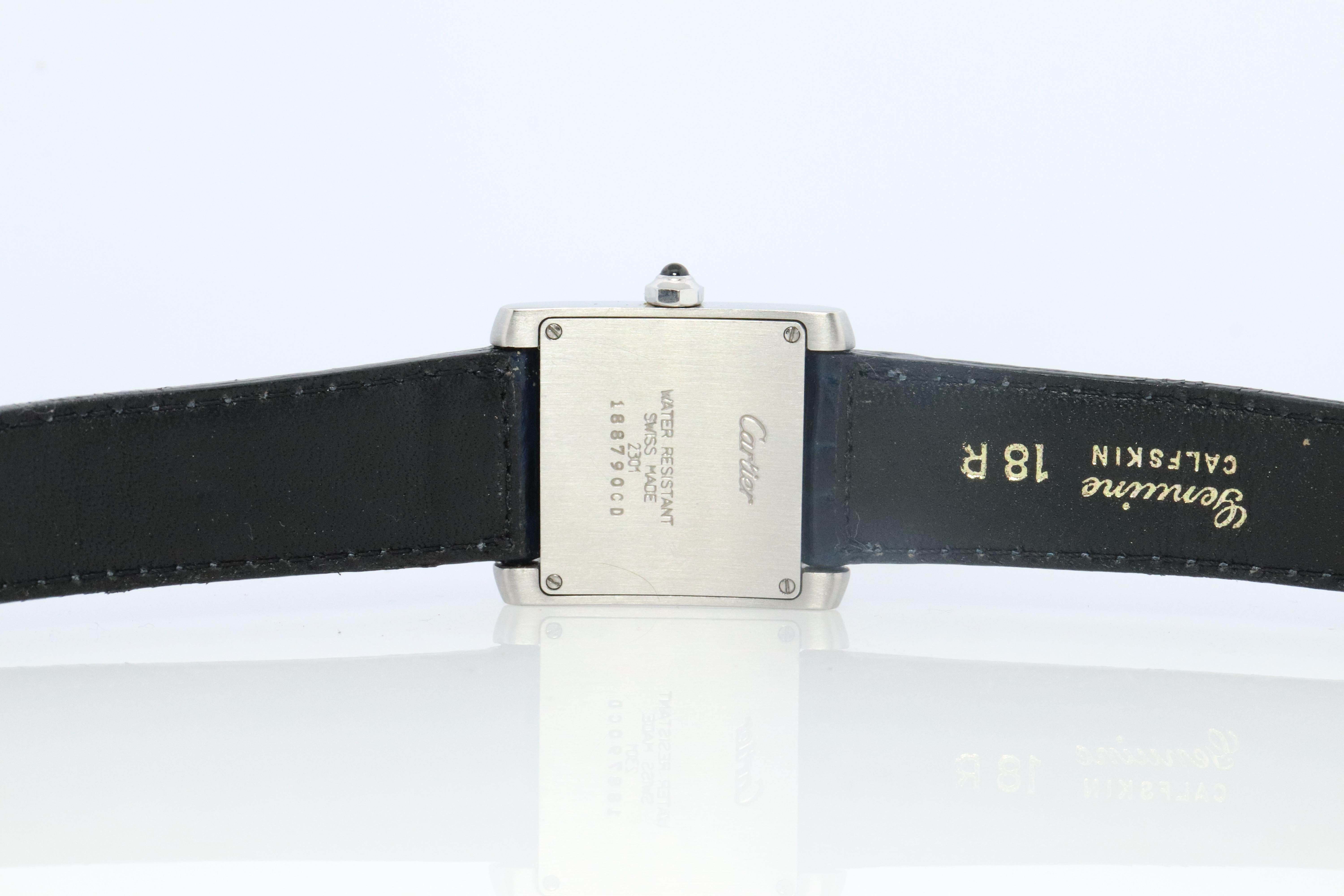 Reloj Cartier Tank Francaise Vintage. Reloj de cuarzo de acero inoxidable Cartier 2301 en venta 3