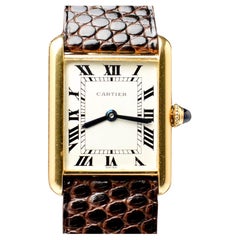 Used Cartier Tank Louis New York 18K Yellow Gold Manual Wind Swiss Dial 1970s