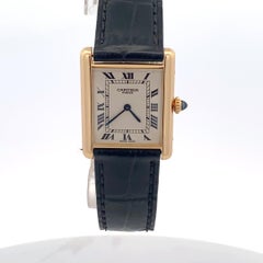 Orologio da polso vintage Cartier Tank Must in oro giallo 18 carati con movimento al quarzo, 24xx30 mm