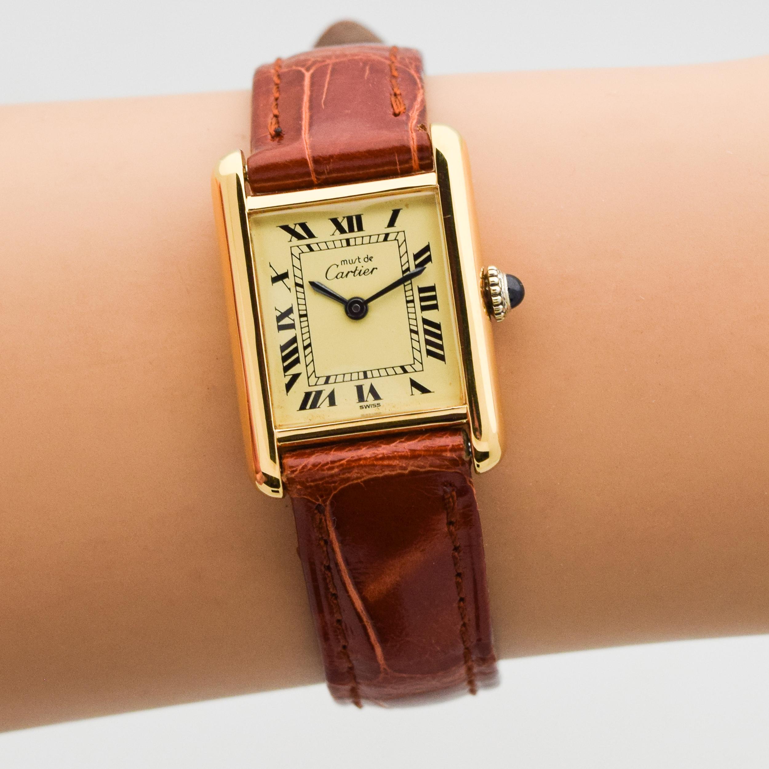 Vintage Cartier Tank Must de Ladies Watch, 1980s 1