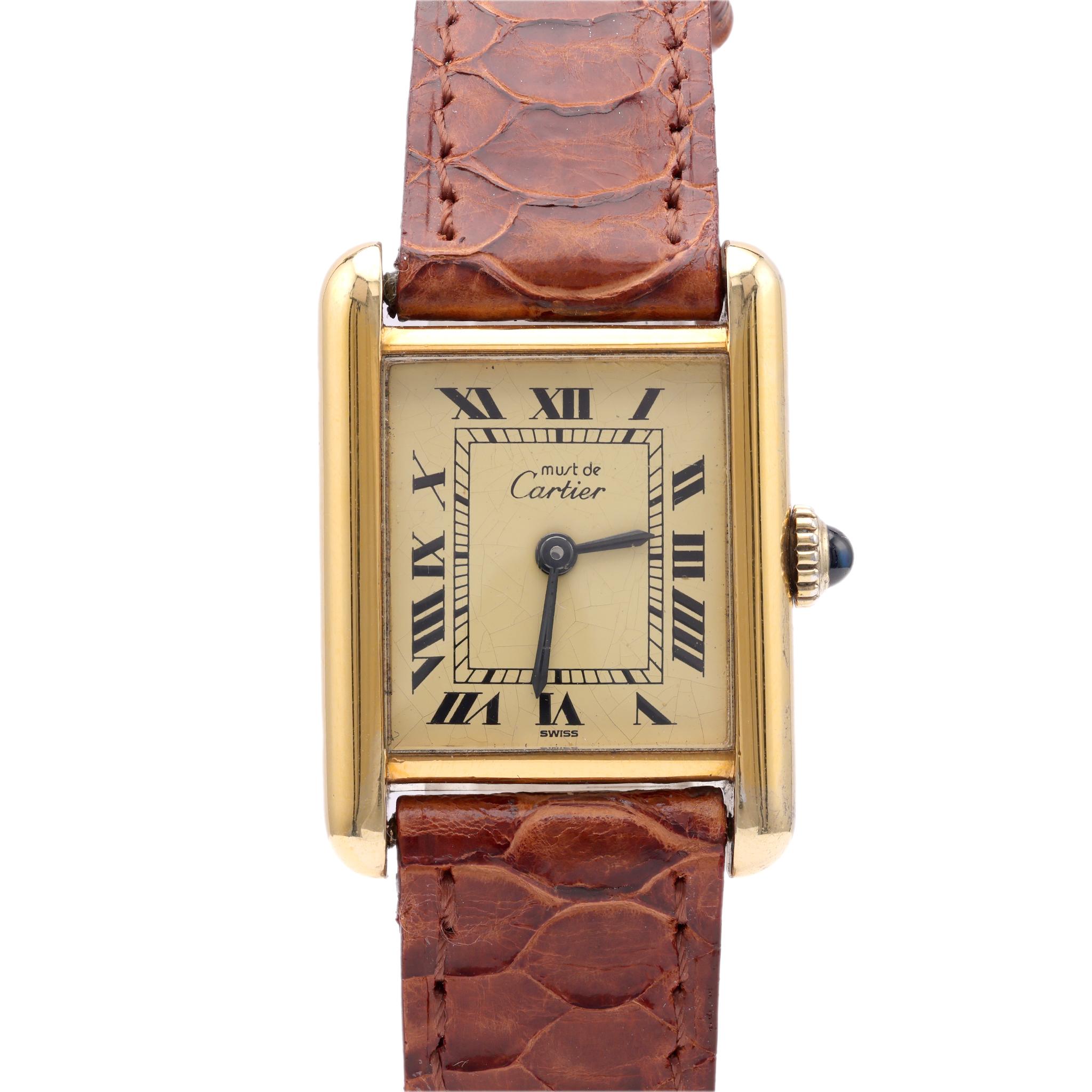 Vintage Cartier Tank Must de Watch In Excellent Condition In Beverly Hills, CA