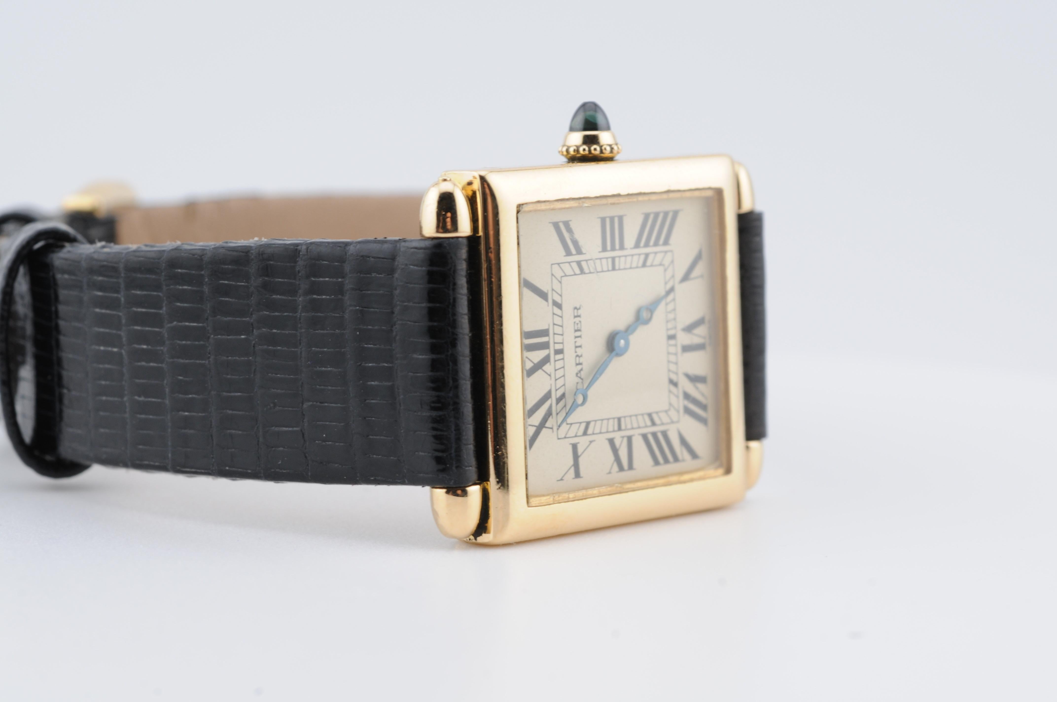 Cartier Tank Obus d'epoca in oro giallo 18 carati Ref.16302 5
