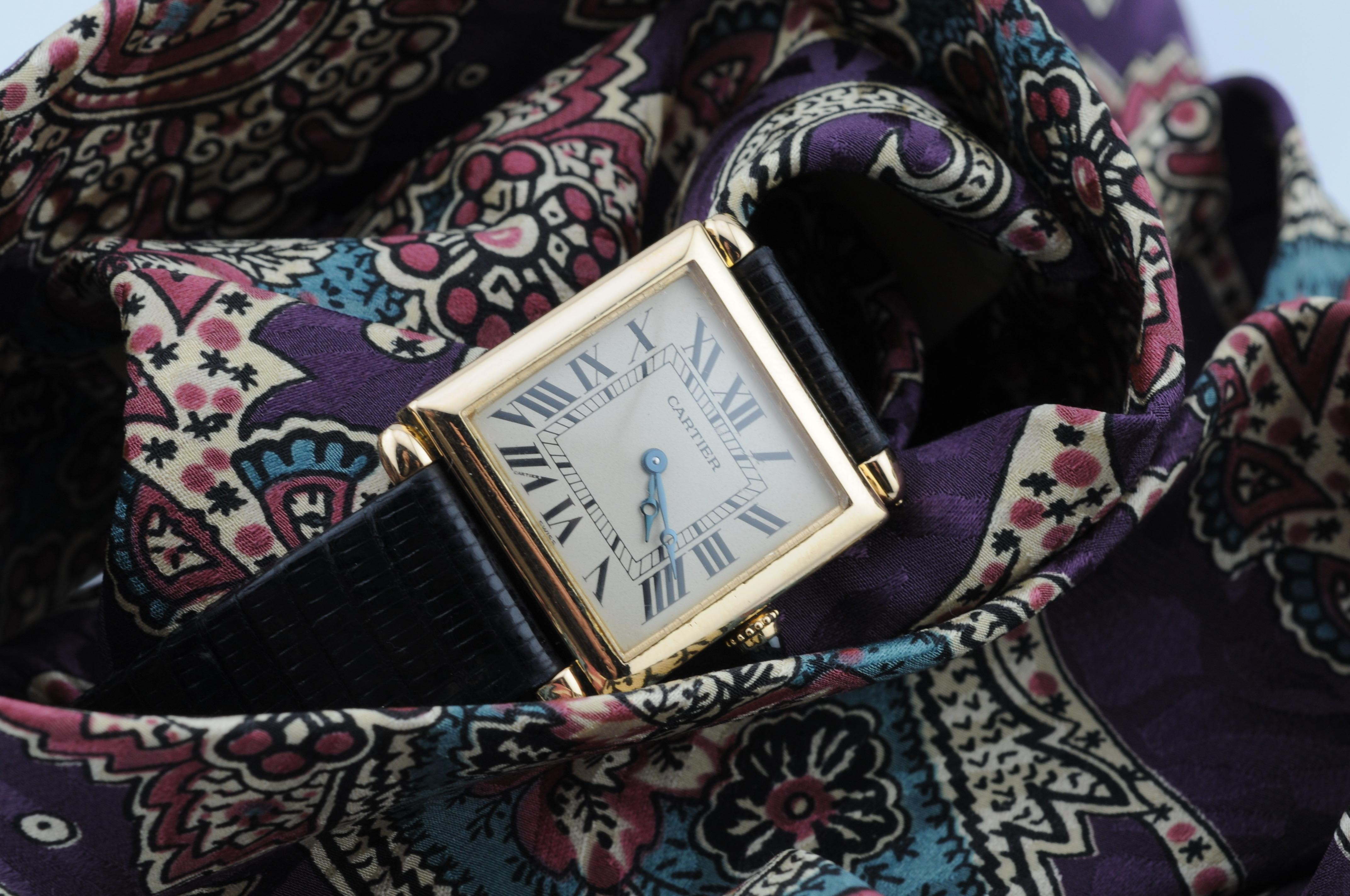 Cartier Tank Obus d'epoca in oro giallo 18 carati Ref.16302 7