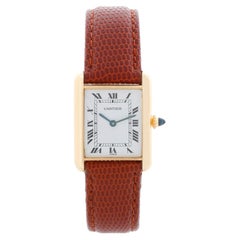 Vintage Cartier Tank Paris 18K Yellow Ladies Medium Watch 78086