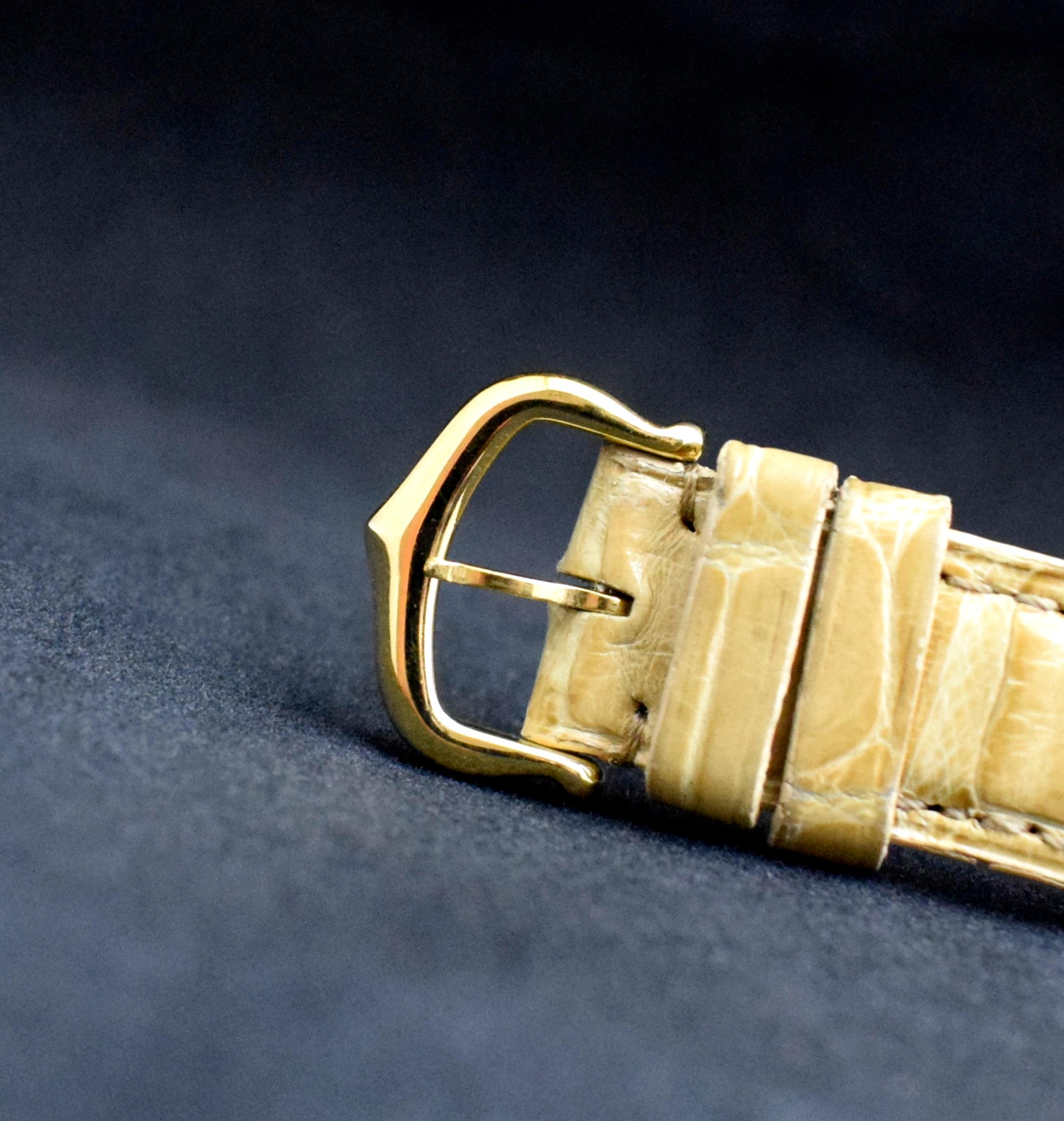 Vintage Cartier Tank Vermeil Gold Plated Silver Quartz 366001 , 1980s 2