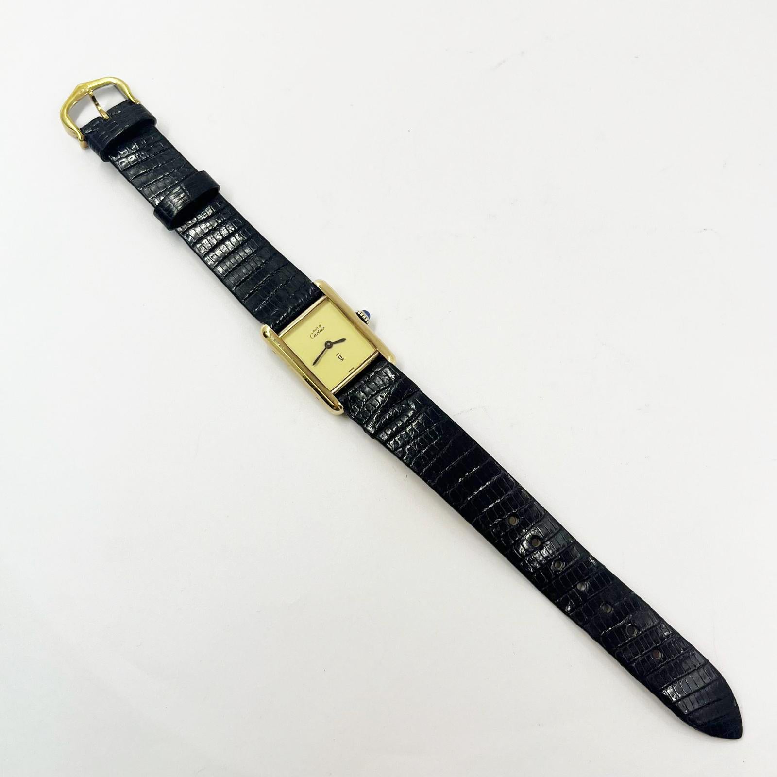 Cartier Tank Vermeil vintage à remontage manuel 1
