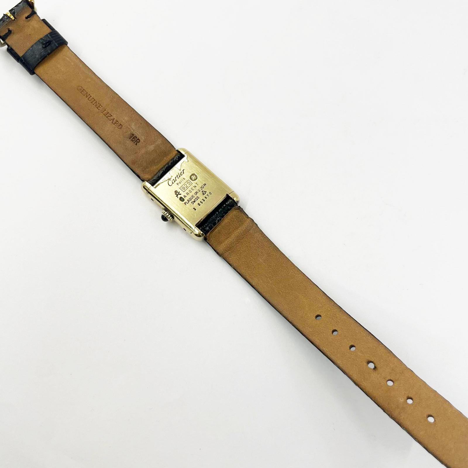 Cartier Tank Vermeil vintage à remontage manuel 2