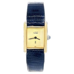 Orologio vintage Cartier Tank Vermeil a carica manuale