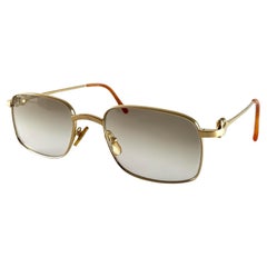 Vintage Cartier Temper 54mm 18k Gold Sunglasses Made in France