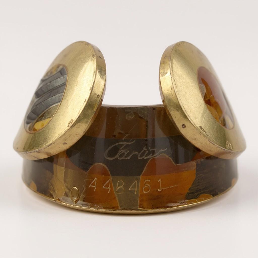 Vintage Cartier Tri-Colour 18 K Gold Open Band Ring Serial No 442461  Size 5½ In Good Condition For Sale In New York, NY