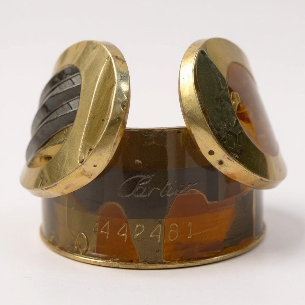Vintage Cartier Tri-Colour 18 K Gold Open Band Ring Serial No 442461  Size 5½ For Sale 3