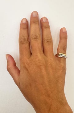 Anello vintage Cartier Trinity in oro giallo, rosa e bianco 18 carati, misura 5,25 USA