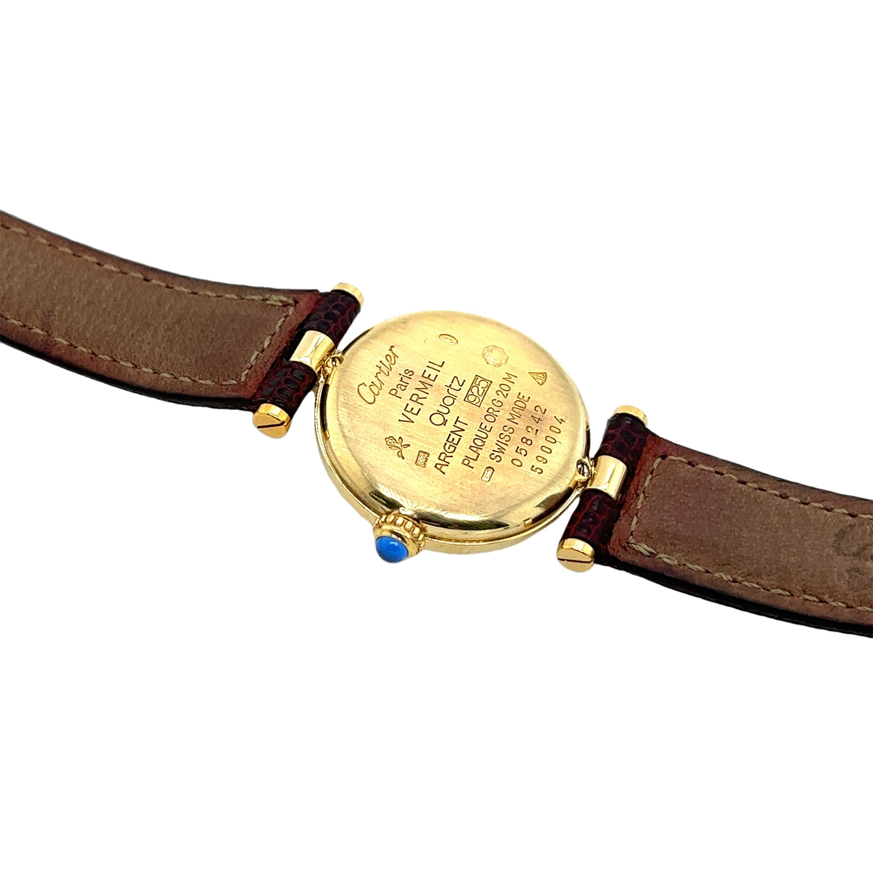 Vintage Cartier Trinity 18ct Gold & Silber 3-farbige Vintage-Uhr, Trinity 6