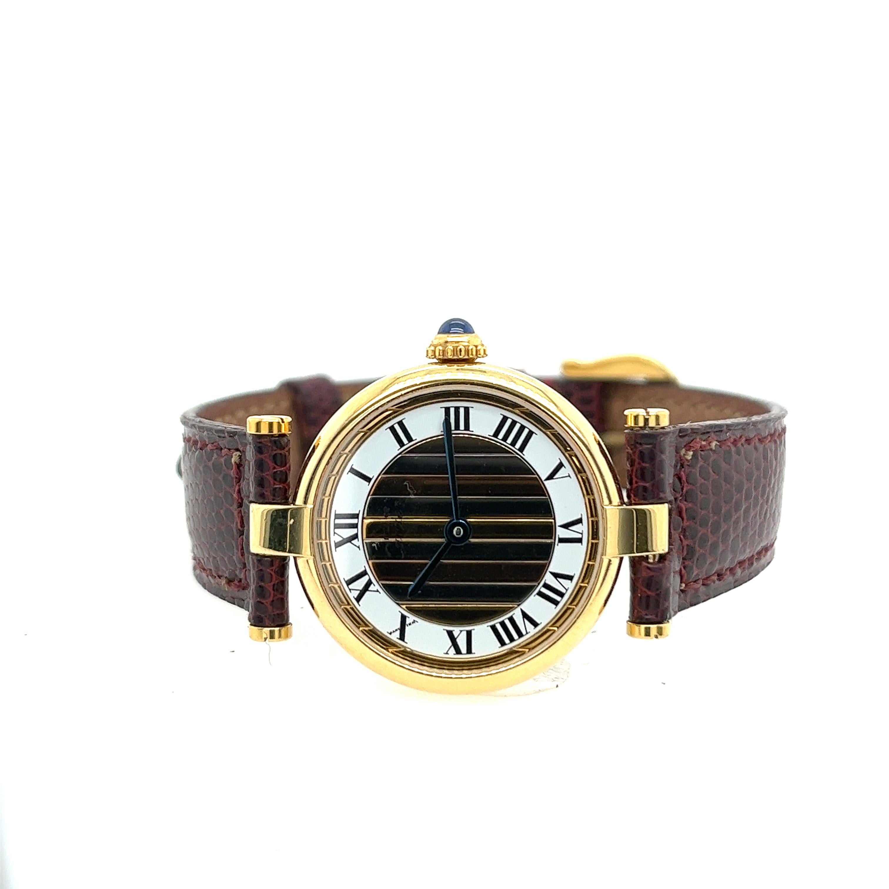 Vintage Cartier Trinity 18ct Gold & Silber 3-farbige Vintage-Uhr, Trinity 3