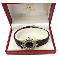 Vintage Cartier Trinity 18ct Gold & Silber 3-farbige Vintage-Uhr, Trinity