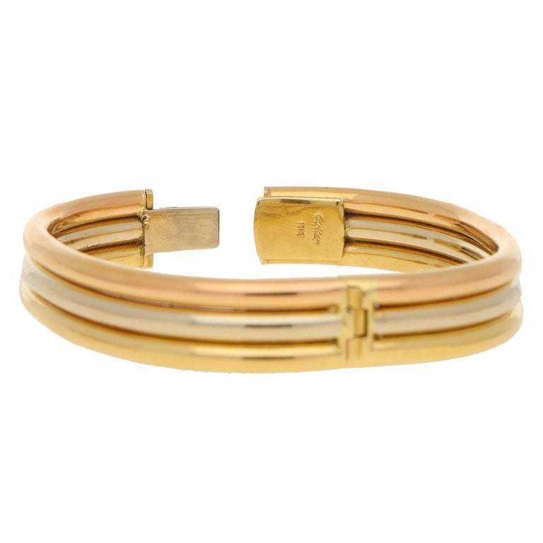 Vintage Cartier Trinity Bangle in 18K TriColour Gold at 1stDibs