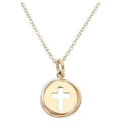 Cartier Trinity Cross Medaillon-Anhänger in Gold, Vintage