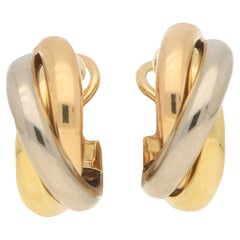 Vintage Cartier Trinity Hoop Earrings, circa 1990